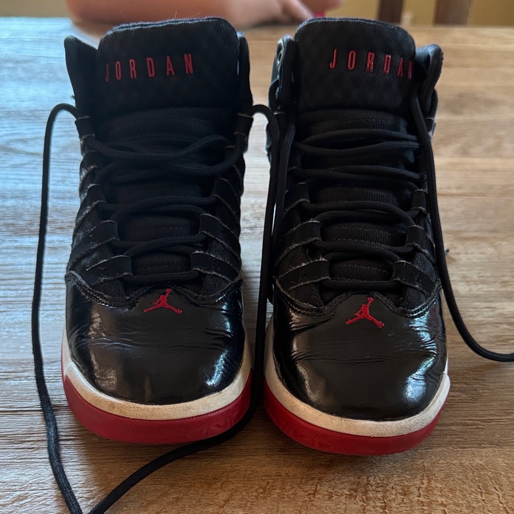 Kids Jordan Sneakers - Black and Red